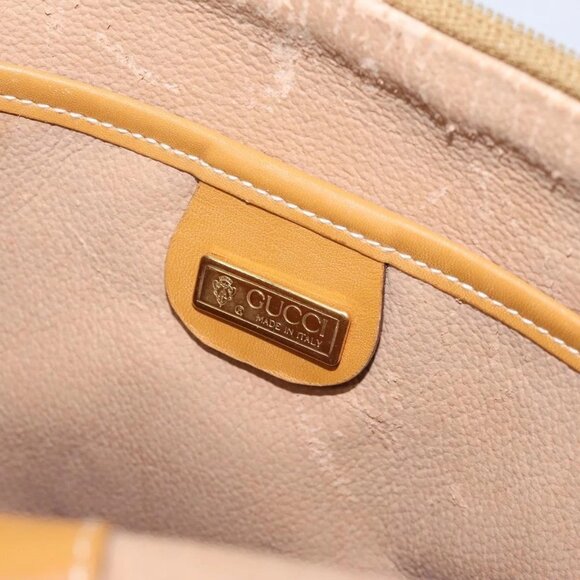 GUCCI Micro GG Supreme Shoulder Bag PVC Beige Gold - Picture 12 of 16